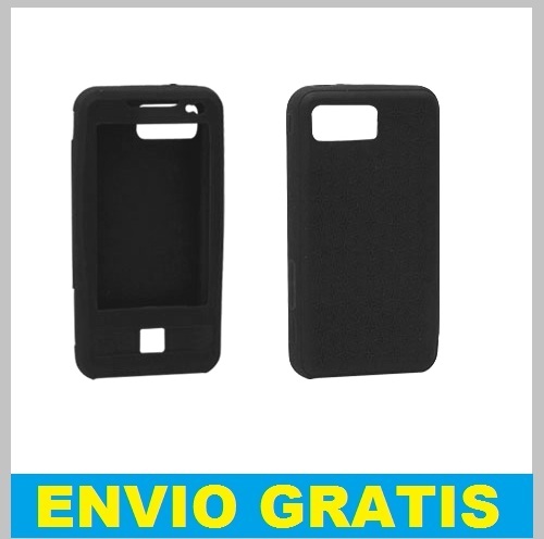 FUNDA SILICONA PARA SAMSUNG I900 OMNIA / I908 NEGRA